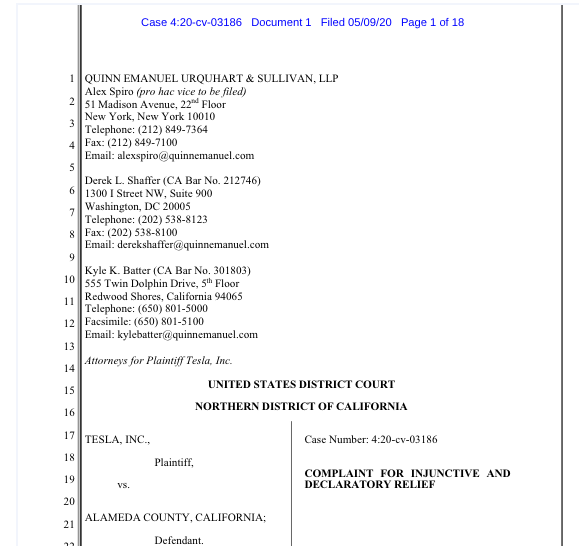 起诉政府威胁搬家,特斯拉“疯”了?