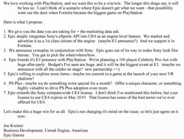 Epic Games诉苹果案揭露索尼曾参与有关跨平台游戏功能的妥协方案