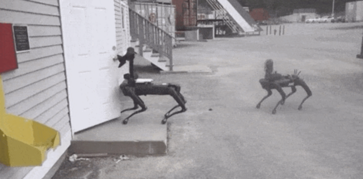 波士顿动力机器狗出现在SN10坠落现场:评估损坏程度