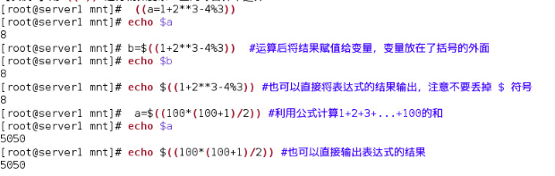 shell中的数学运算