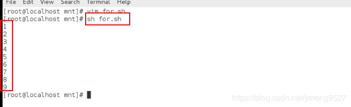 shell中的for循环