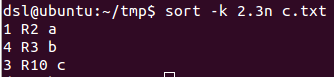 sort命令