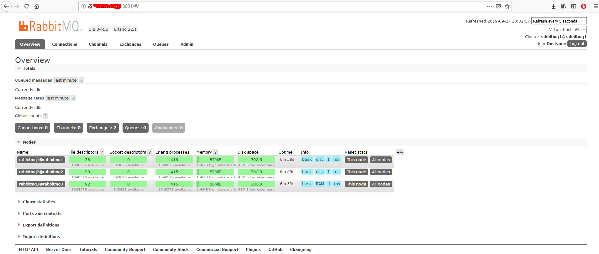 Docker 之 部署RabbitMQ集群并实现Haproxy代理(二)