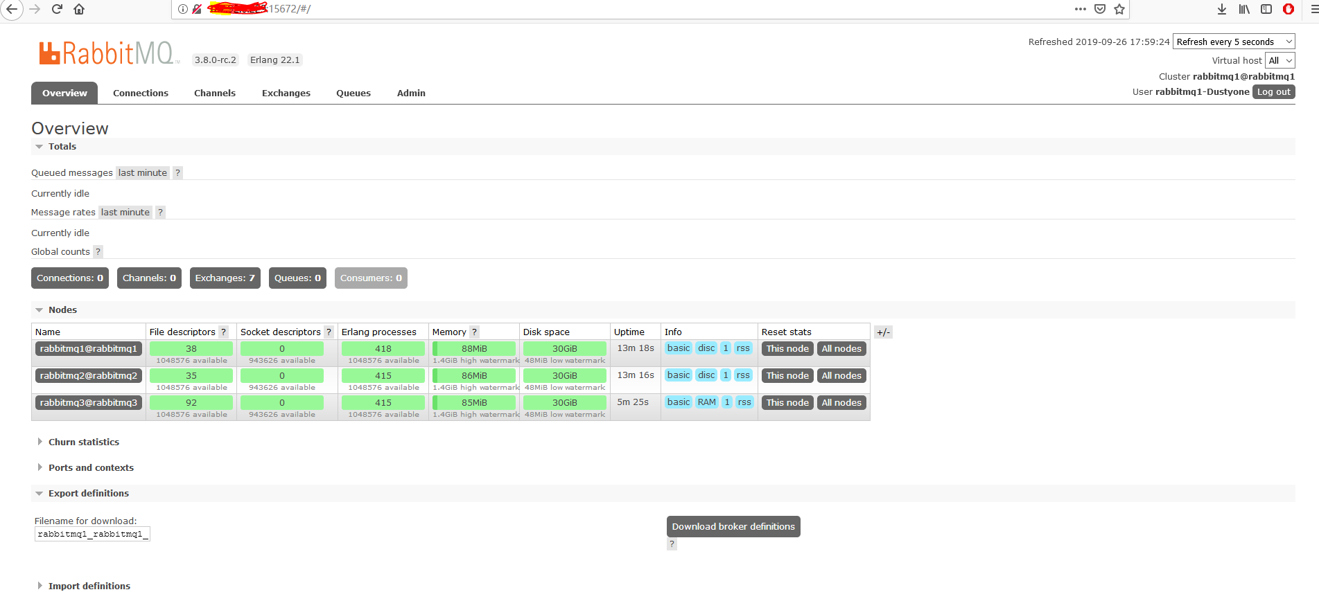 Docker 之 部署RabbitMQ集群并实现Haproxy代理(一)