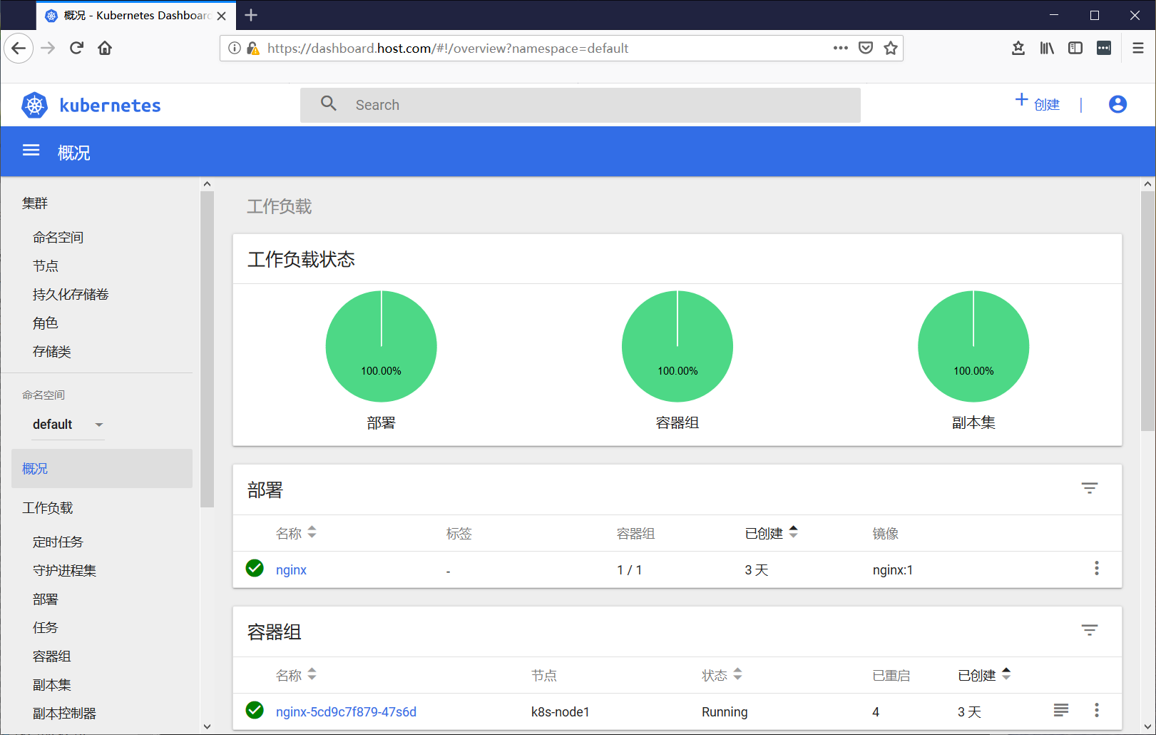 kubernetes部署dashboard可视化插件