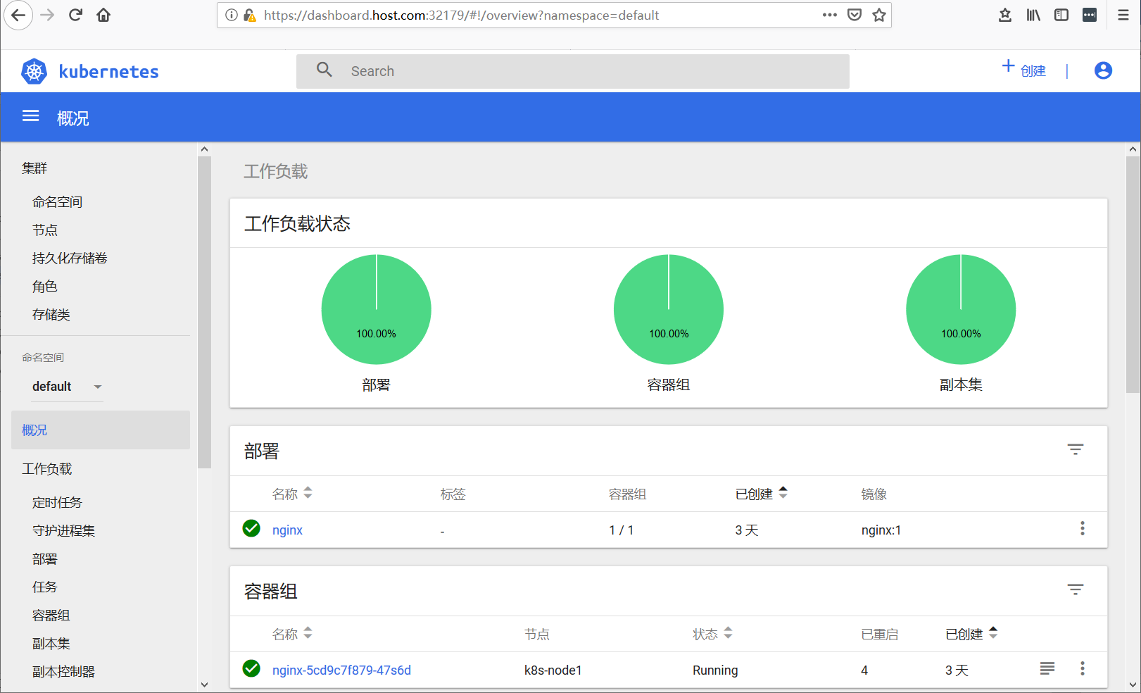kubernetes部署dashboard可视化插件