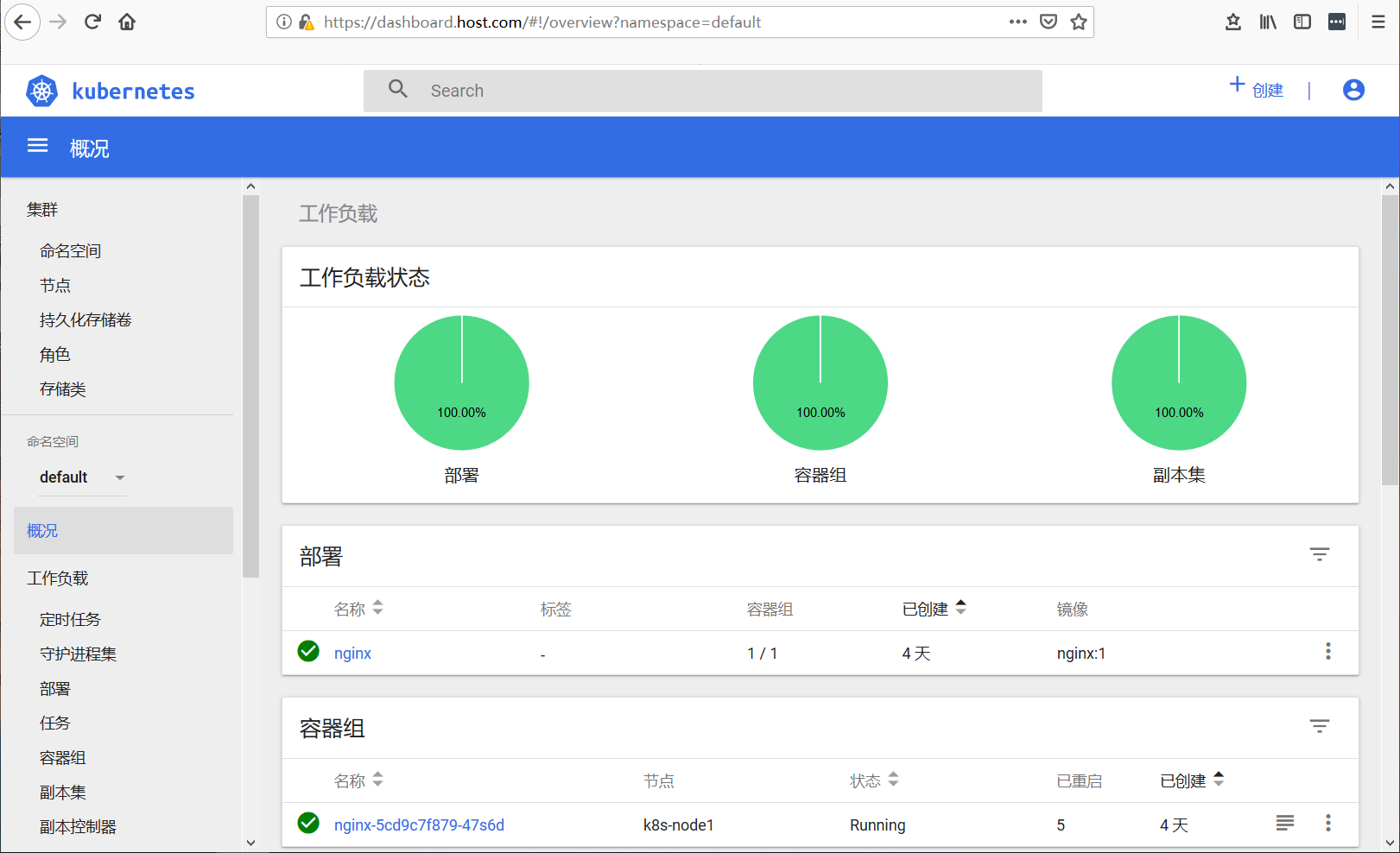 kubernetes部署dashboard可视化插件