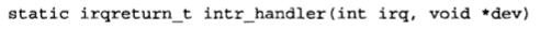 Linux(内核剖析):20---中断之中断处理程序（request_irq、free_irq）