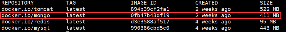 docker安装mongodb