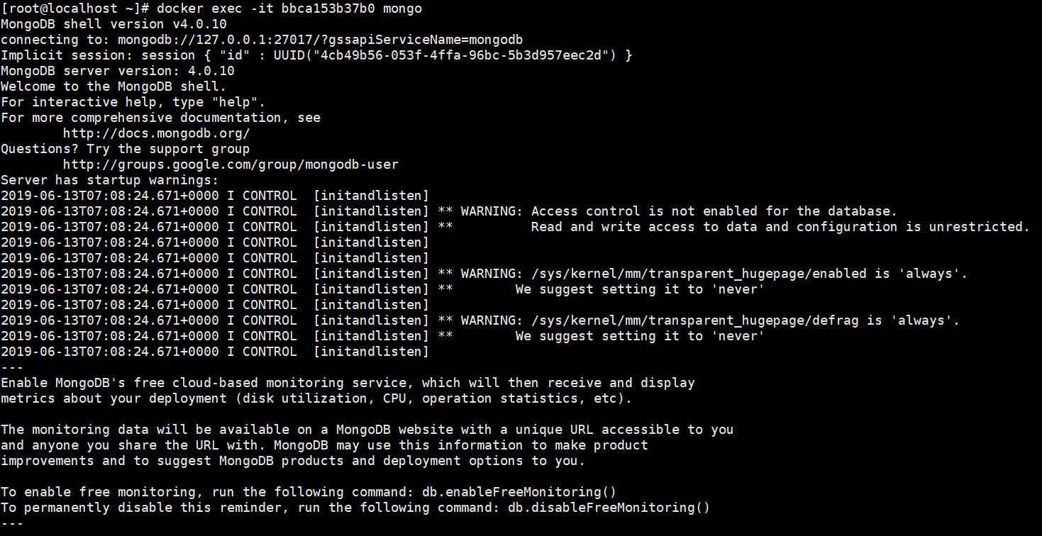 docker安装mongodb
