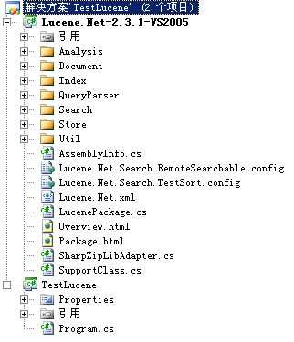 Lucene.Net 2.3.1开发介绍 —— 一、接触Lucene.Net