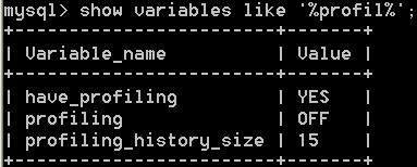Mysql自带profiling性能分析工具