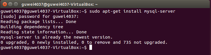 ubuntu下安装mysql