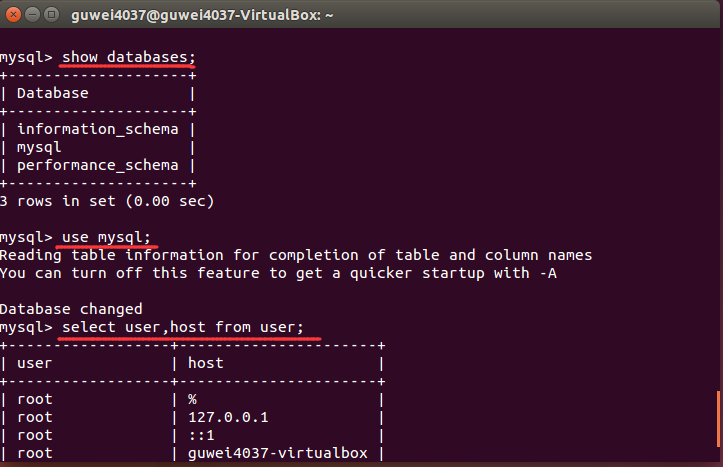 ubuntu下安装mysql