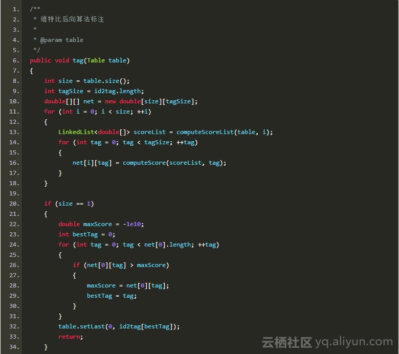 Hanlp中使用纯JAVA实现CRF分词