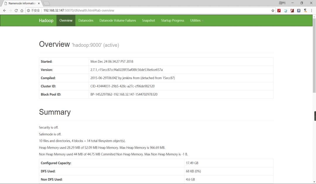 Hadoop伪分布式安装