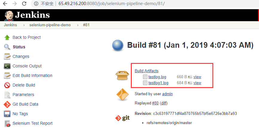 Jenkins高级篇之Pipeline实践篇-9-Selenium和Jenkins持续集成-日志文件归档和插件rebuild介绍--完结篇