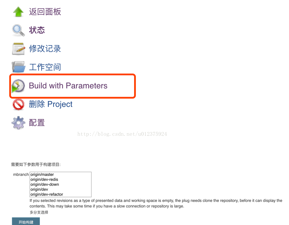 jenkins选择分支构建