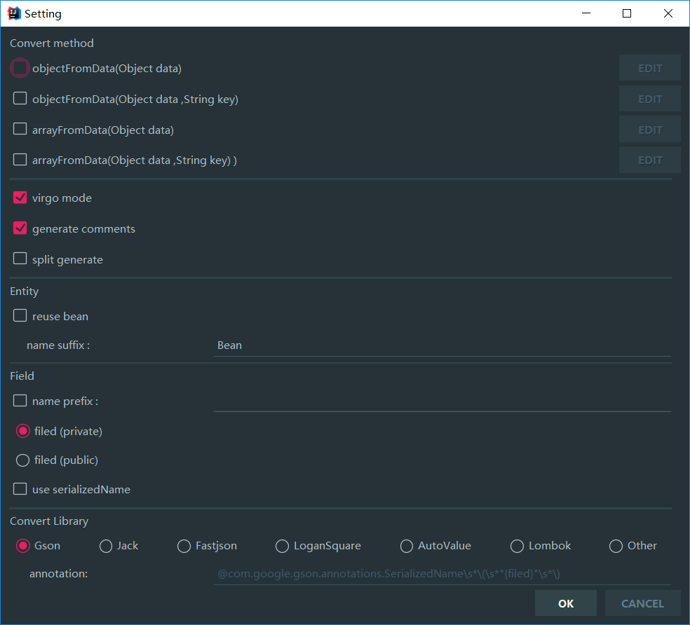 IDEA插件系列(23):GsonFormat插件——JSON字符串转换Java实体类