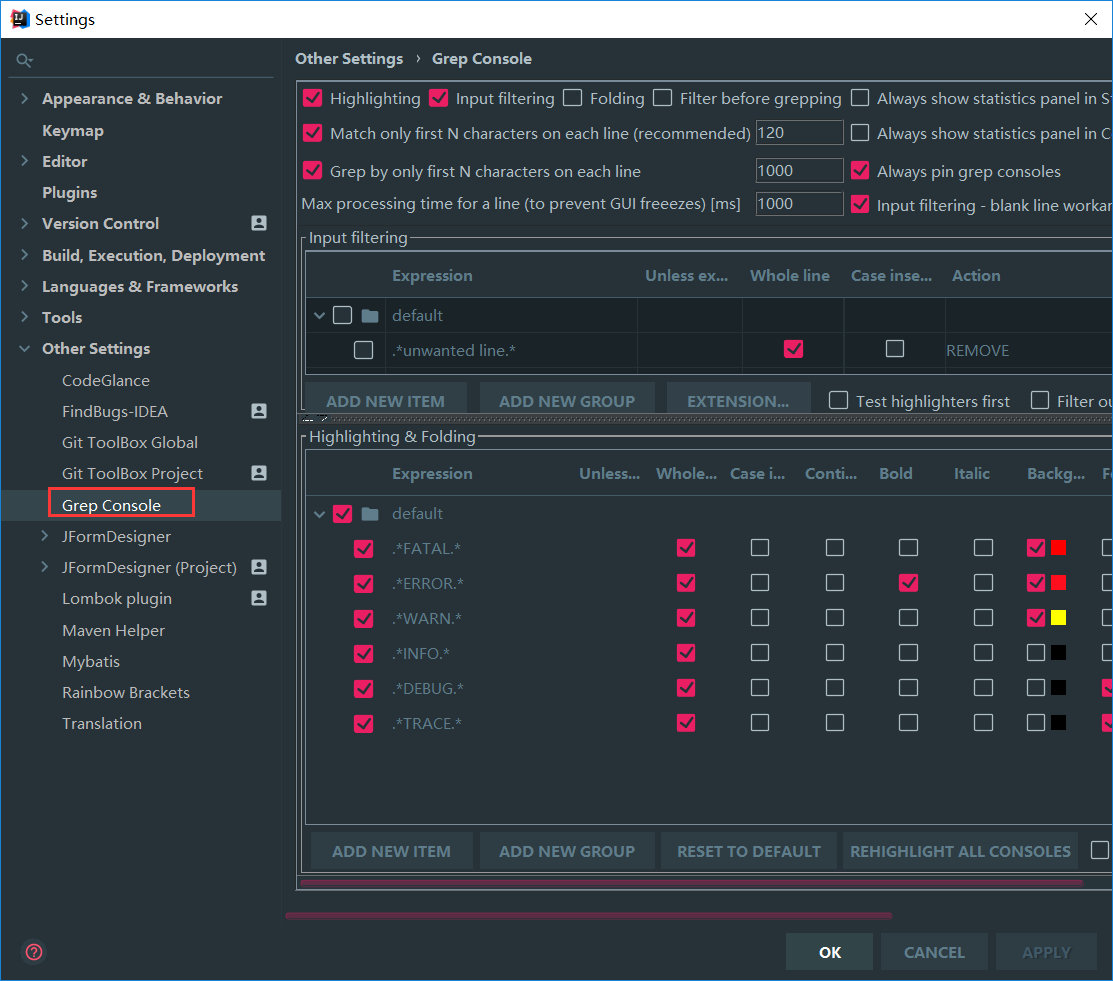 IDEA插件系列(20):Grep Console插件——显示多颜色调试日志