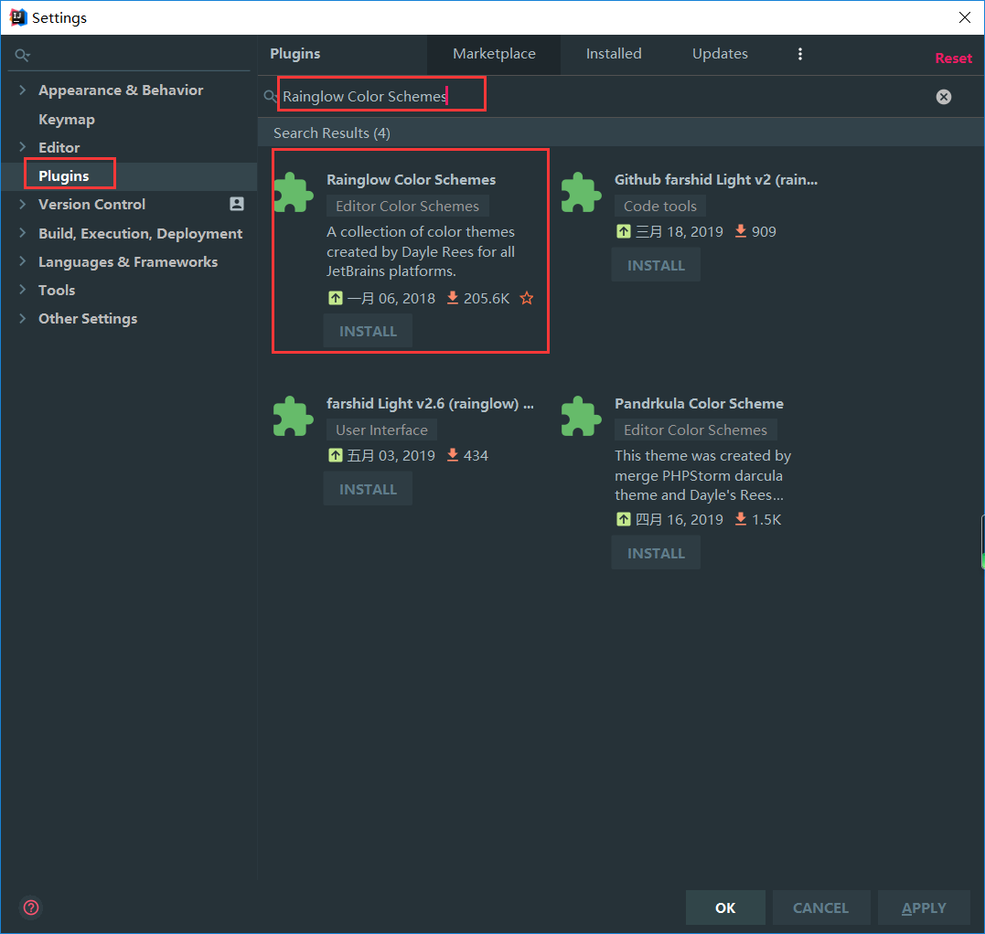 IDEA插件系列（9）：Rainglow Color Schemes插件是颜色主题插件