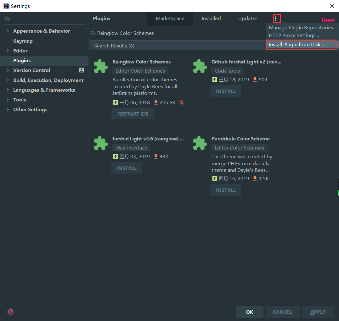 IDEA插件系列（9）：Rainglow Color Schemes插件是颜色主题插件