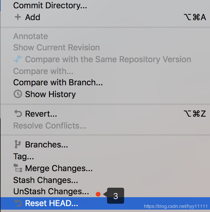 IntelliJ idea 撤回(已经commit未push的)操作