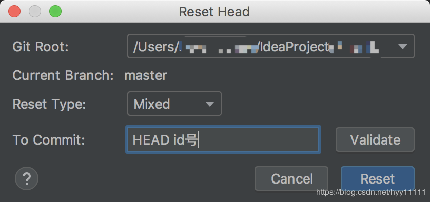 IntelliJ idea 撤回(已经commit未push的)操作