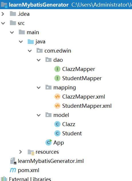 Intellij IDEA 中使用 MyBatis-generator 自动生成 MyBatis 代码