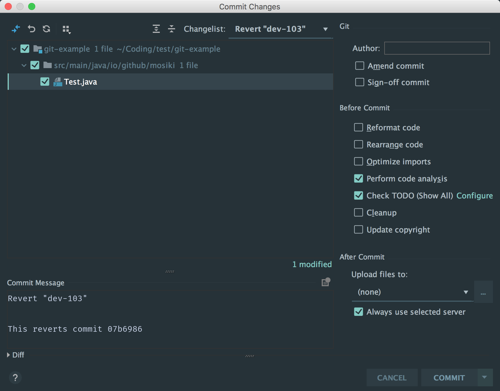 IDEA远程仓库版本回滚