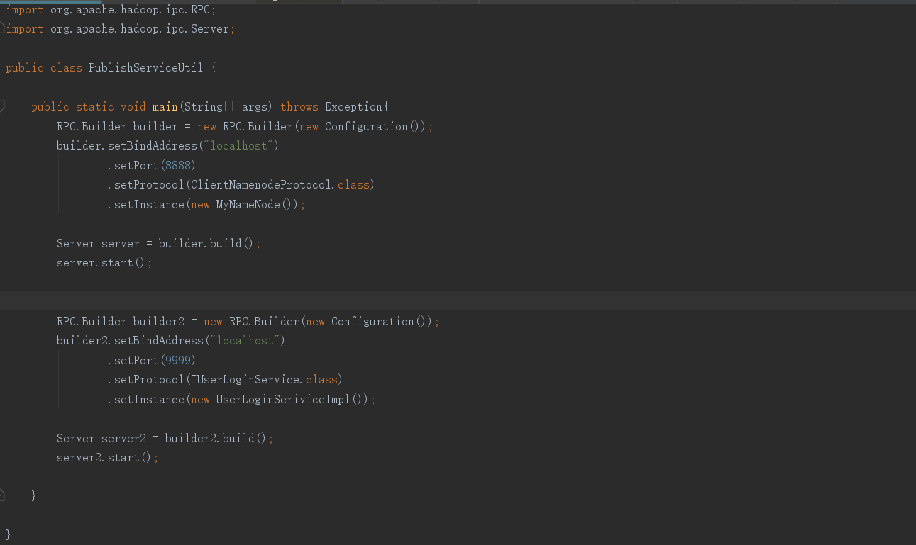 Hadoop之RPC通信实例