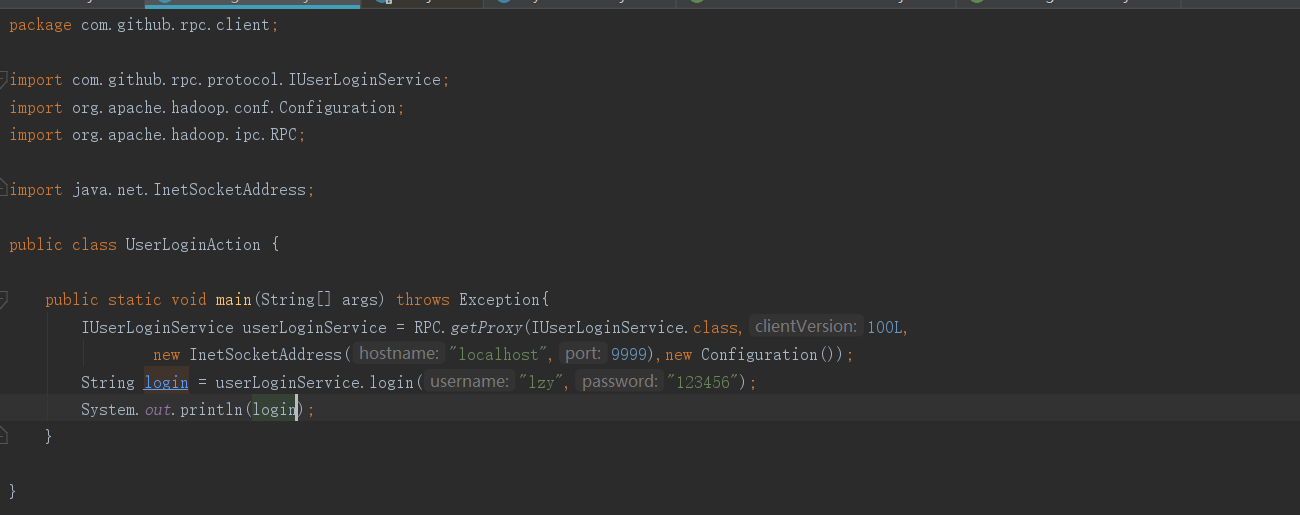 Hadoop之RPC通信实例