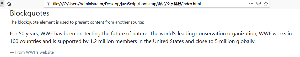 bootstrap之文本排版