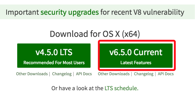 Mac 下安装node.js
