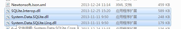 c#操作sqlite