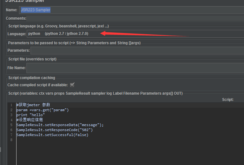jmeter 执行python脚本