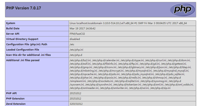 CentOS 7 安装 LNMP 环境(PHP7 + MySQL5.7 + Nginx1.10)