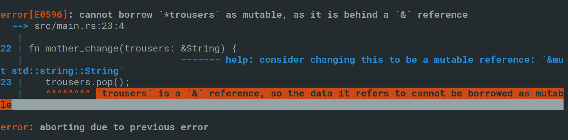 学习新时代编程语言Rust-13裤子太长了
