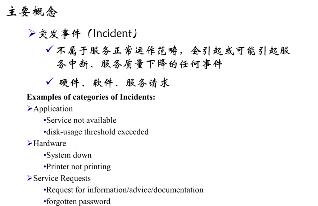 IT服务管理 – ITIL培训- 事件管理