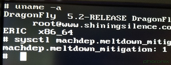 DragonFlyBSD 5.2 为缓解 CPU 漏洞带来的性能影响