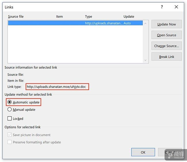 微软 Word 漏洞:黑客可利用链接自动更新安装恶意软件