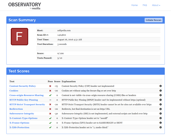 Mozilla 推出免费的网站安全测试服务