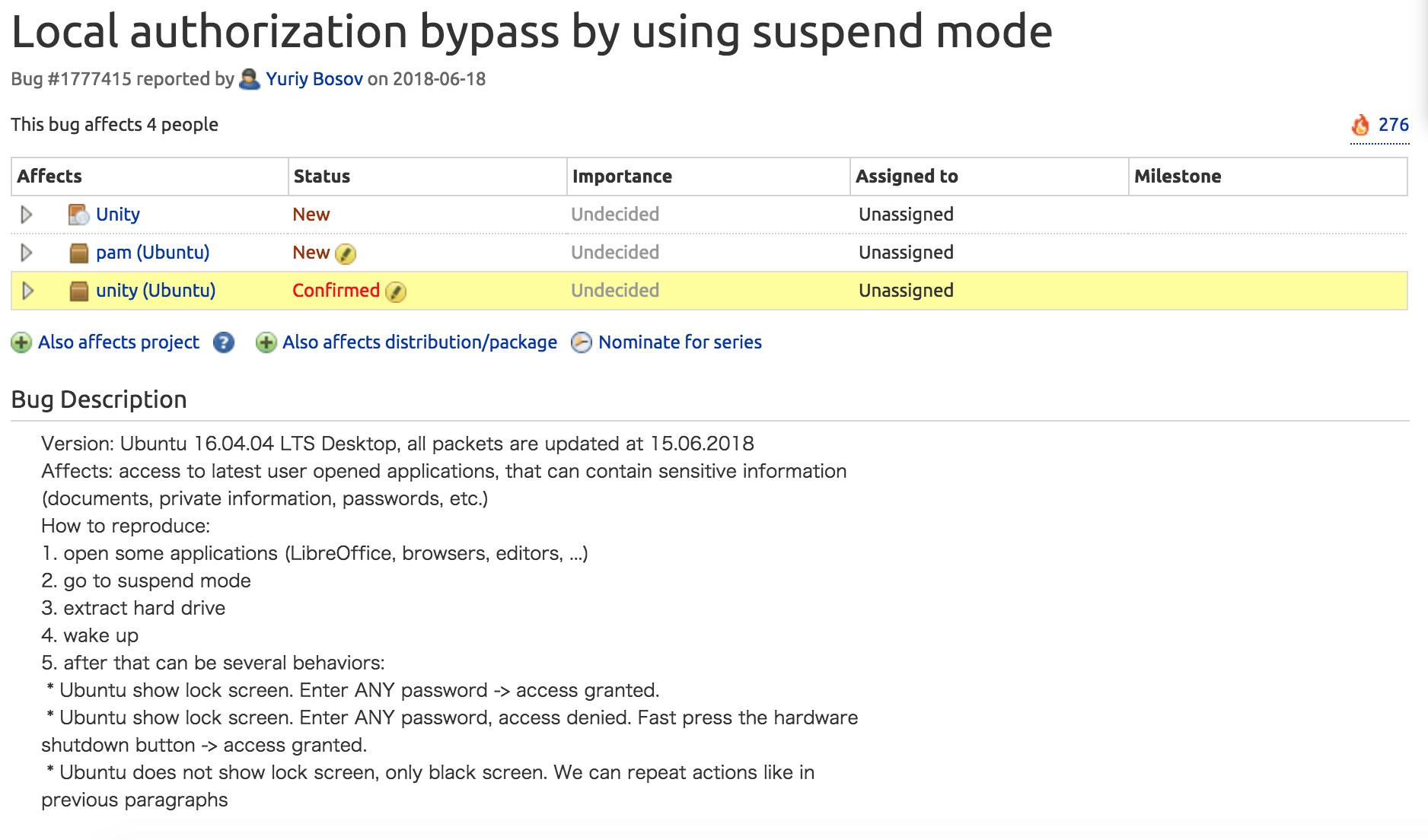 Ubuntu 锁屏界面存在漏洞,任意输入密码都能登入系统