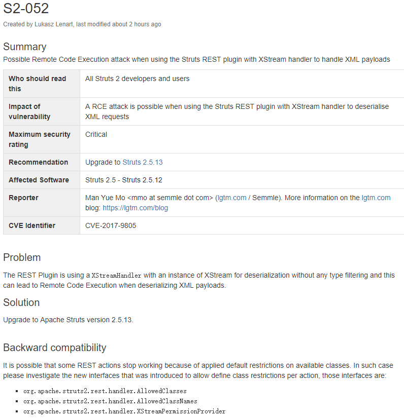 Apache Struts 2 曝高危远程代码执行漏洞，快升级！
