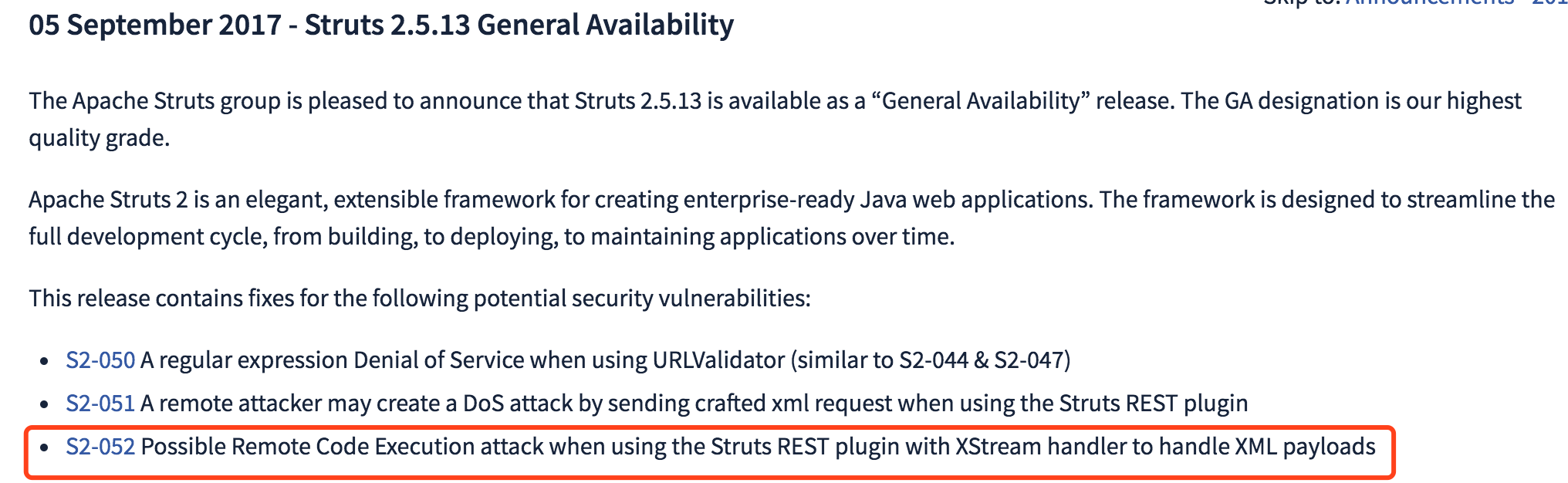 Apache Struts 2 曝高危远程代码执行漏洞，快升级！