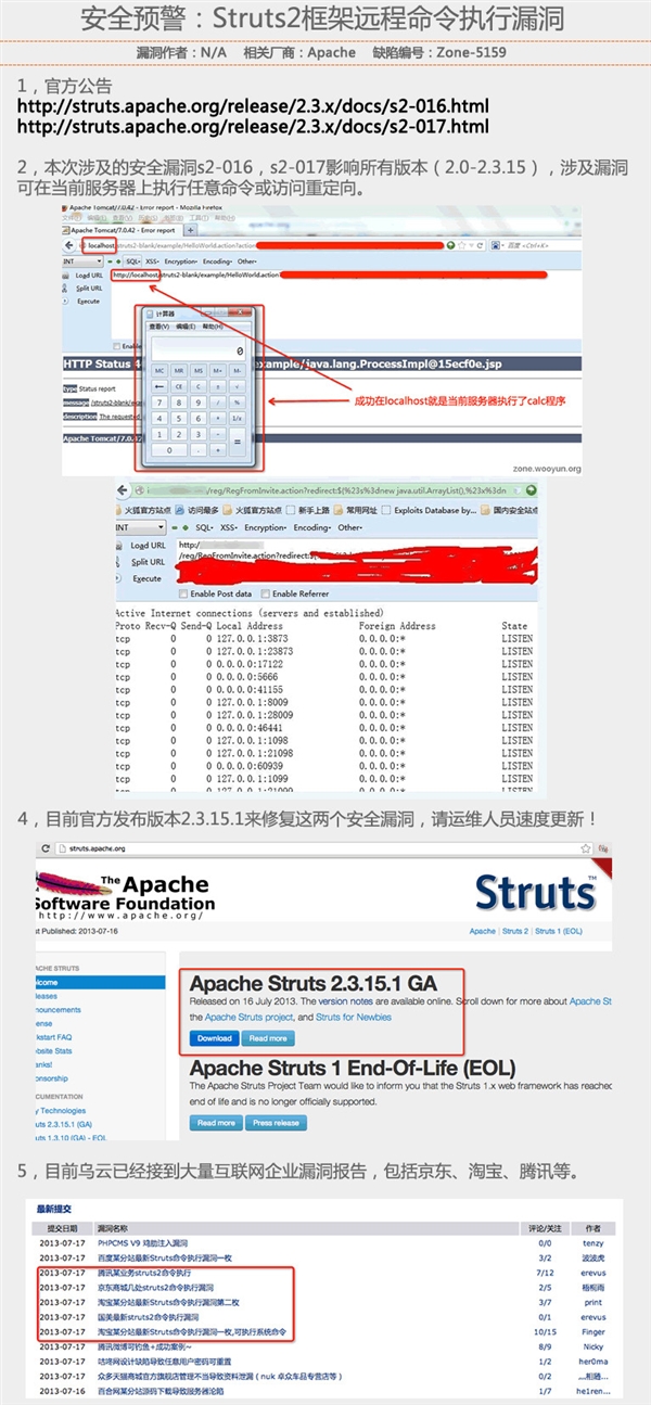 灾难日：中国互联网惨遭Struts2高危漏洞摧残