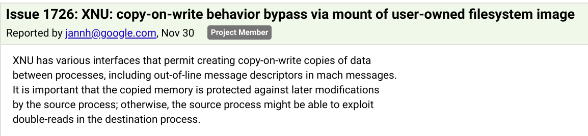 macOS 被曝内核存在高危漏洞