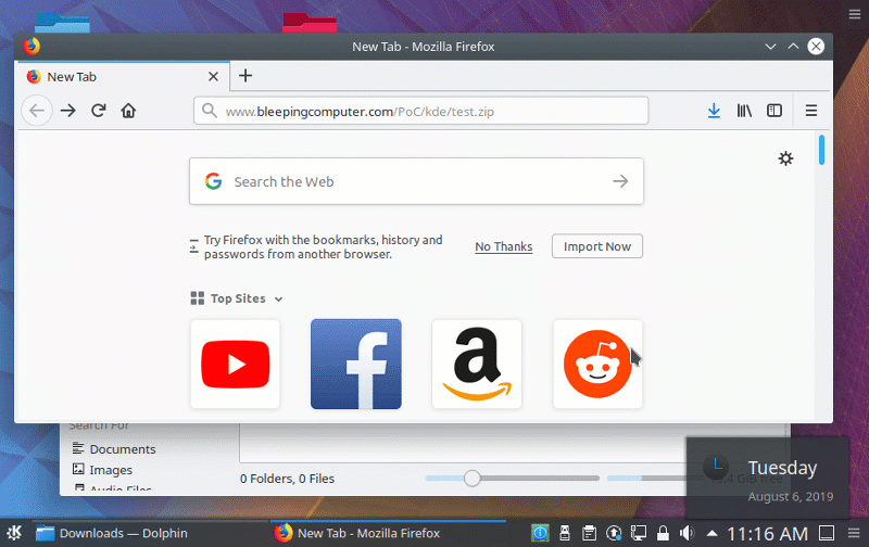 KDE 删除 Shell 命令支持,修复了一个 0day 漏洞