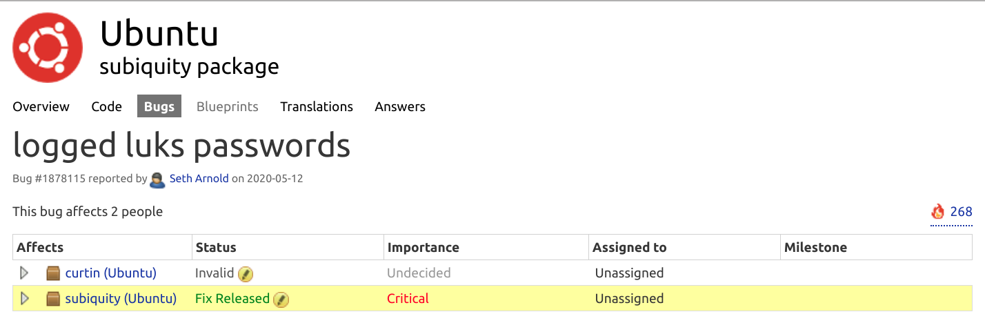 Ubuntu Server 安装程序漏洞：将密码泄露到日志中
